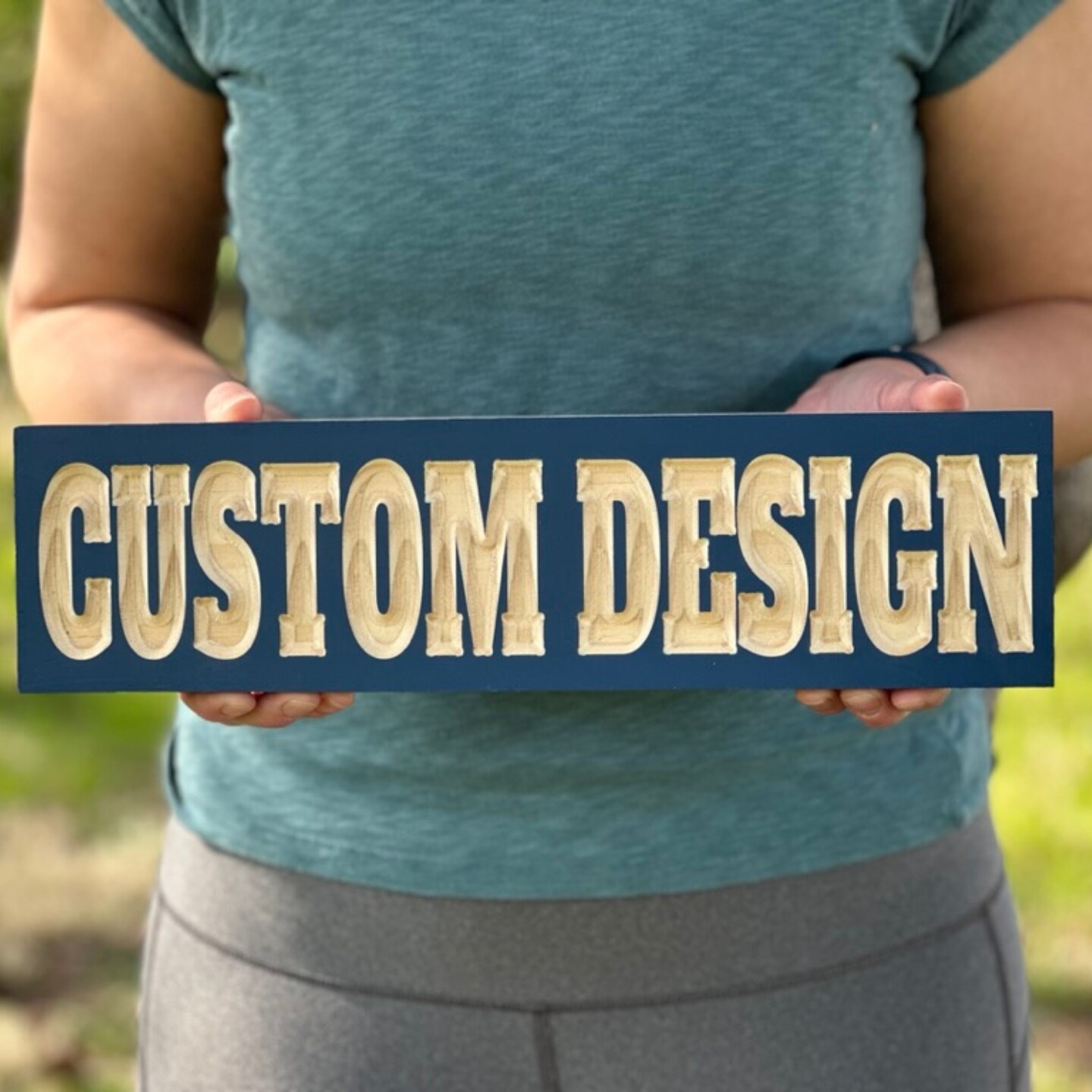 Custom CNC Carved Wood Sign - Unpainted Routed Lettering | MakerPlace ...
