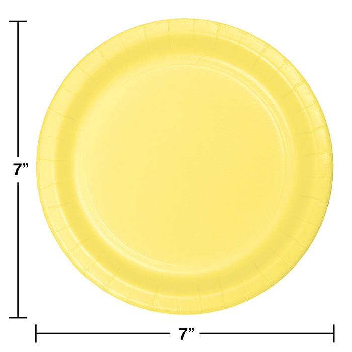 Mimosa Yellow Paper Dessert Plates (24/Pkg)