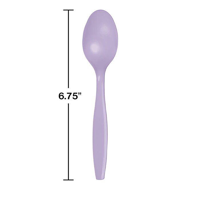 Luscious Lavender Purple Plastic Spoons (24/Pkg)