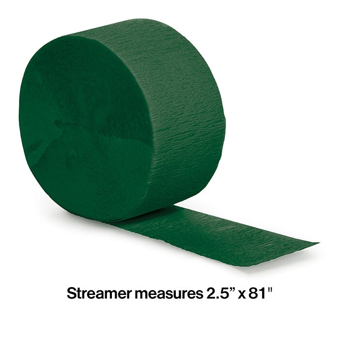 Hunter Green Crepe Streamers 81 ft