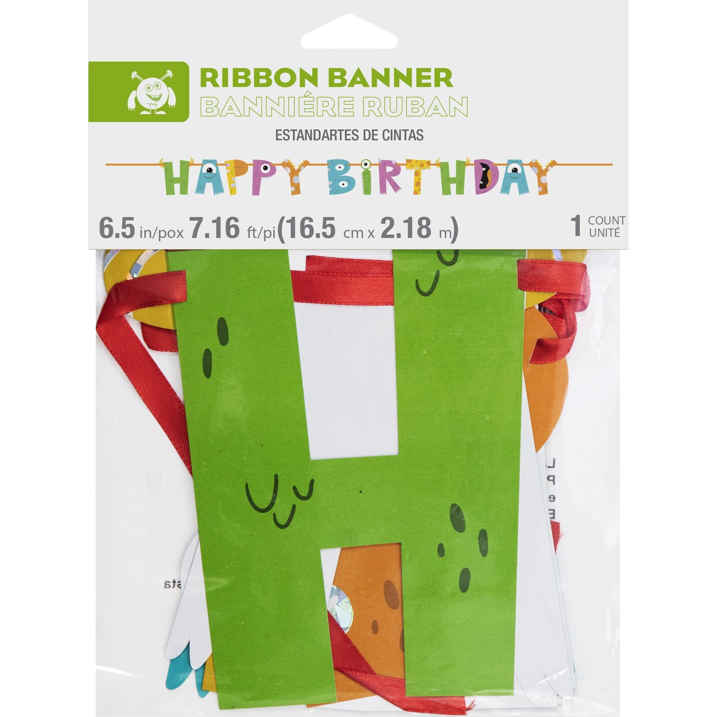 Bulk Pack of 2 Monsters Letter Banners w/ Ribbon