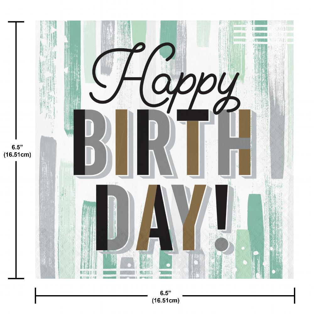Minted Milestone Happy Birthday Lunch Napkin (16/Pkg)