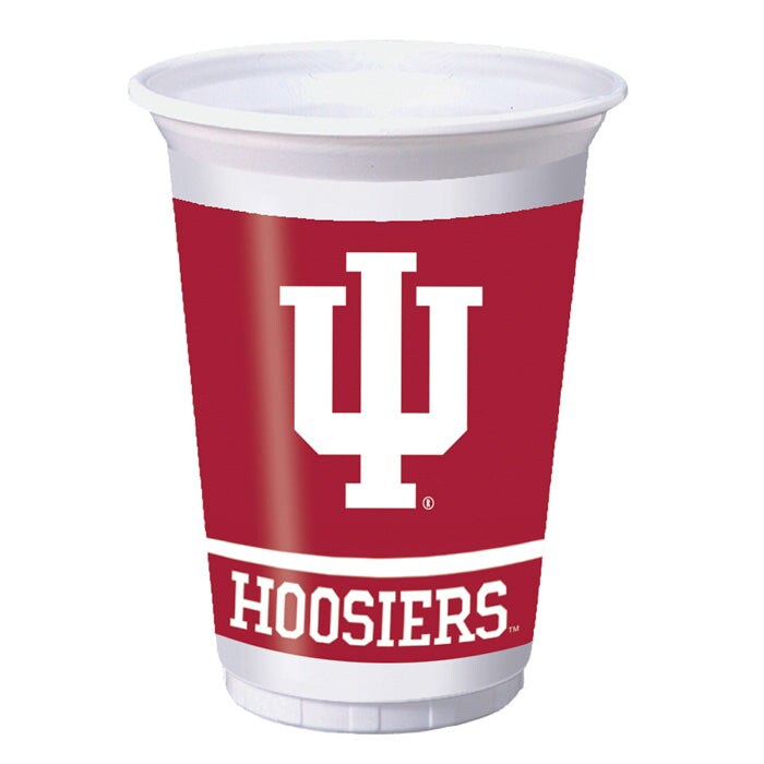 Indiana Hoosiers 20 Oz Plastic Cups (8/Pkg)