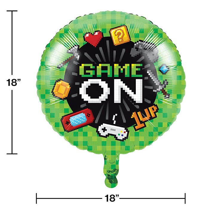 Gaming Party Metallic Balloon 18&#x22;