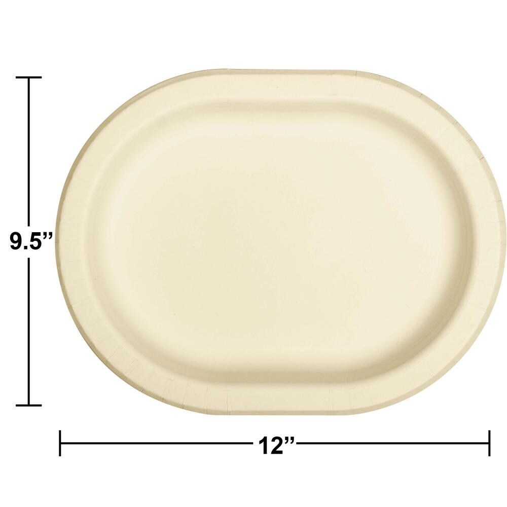 Ivory Oval Platter (8/Pkg)