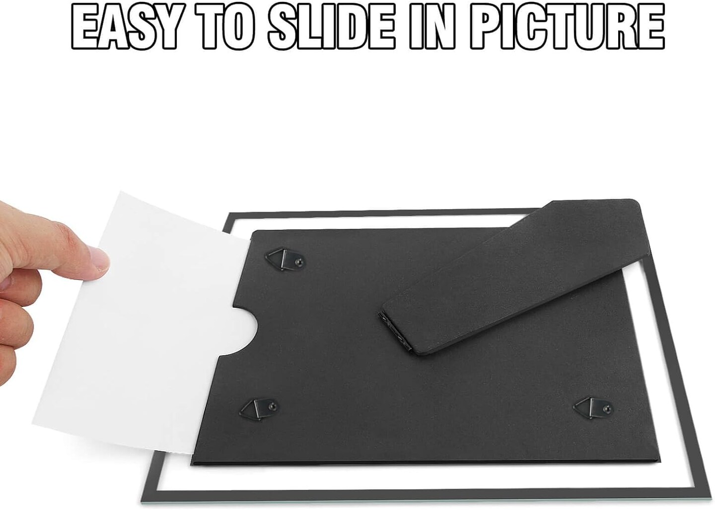 8x10 Picture Frames Black - Set of 2, HD Real Glass 8 by 10 Photo Frame