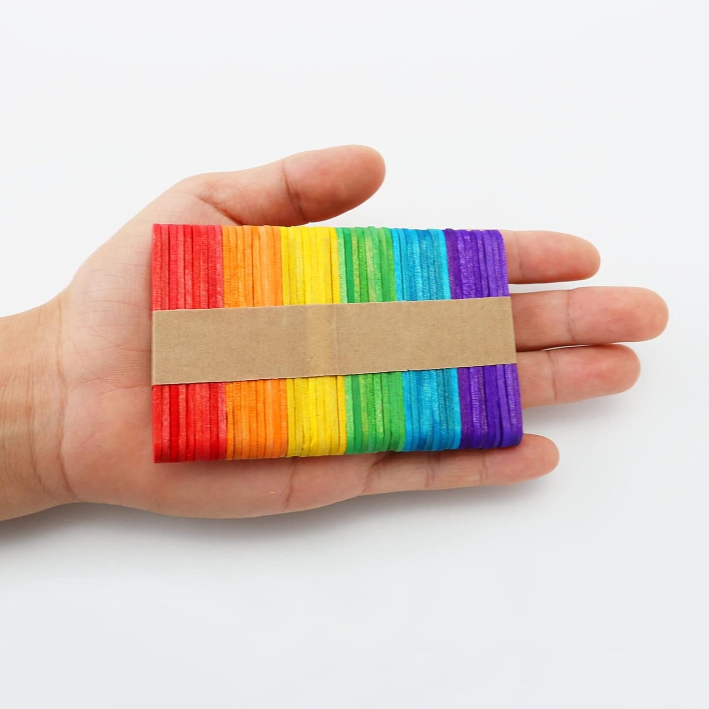 450PCS Colored Craft Sticks, 2.5 Inch Mini Wood Popsicle Sticks