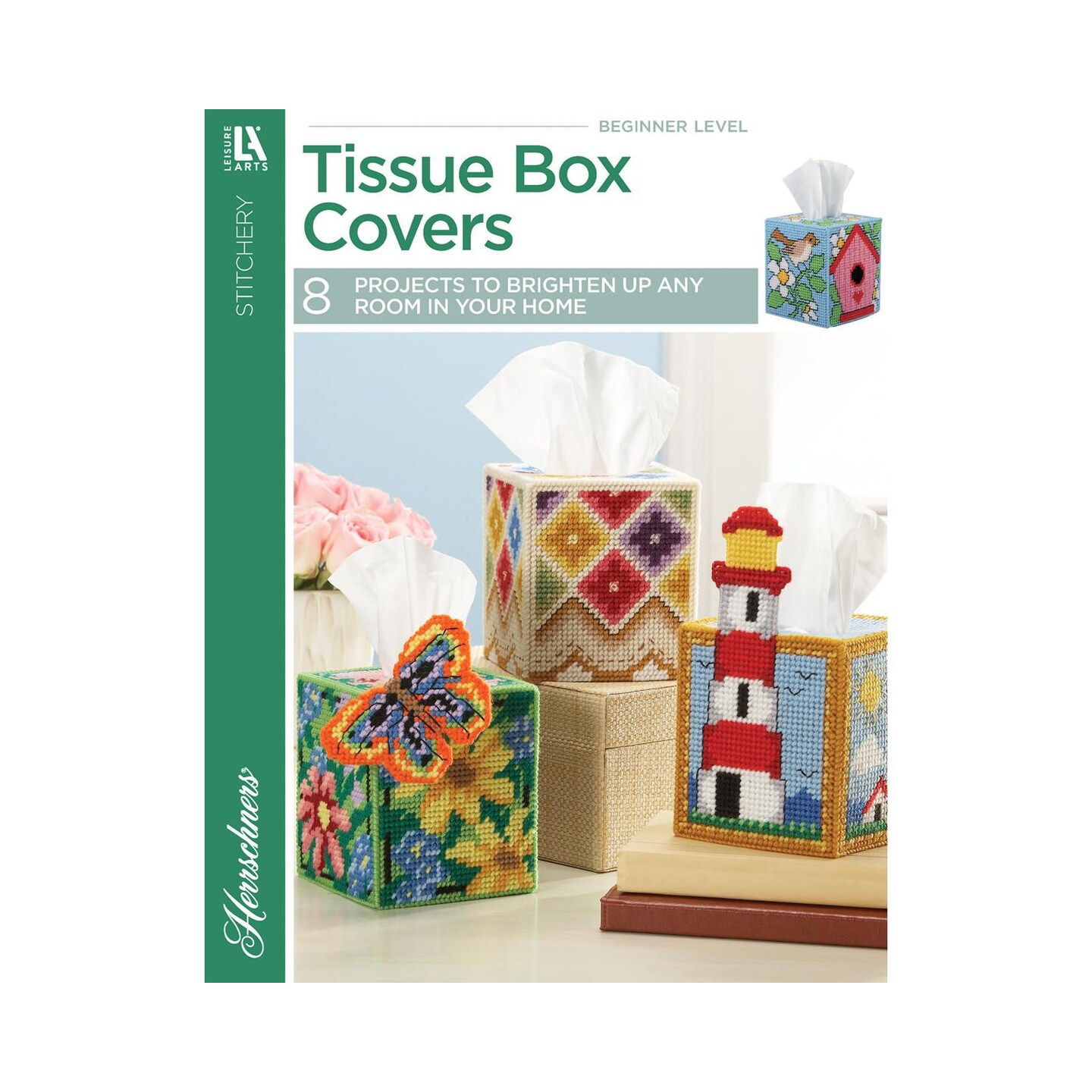 Leisure Arts Plastic Canvas Tissue Box Covers &#x2013; Pattern Book with Step-by-Step Instructions, DIY Home D&#xE9;cor, Decorative Cover Designs, and Creative Crafting Techniques