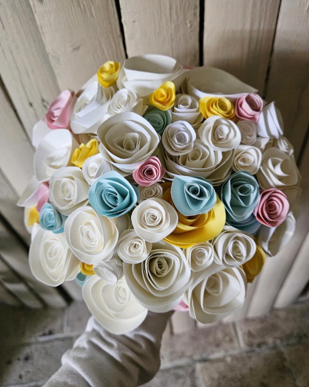 Spring wedding paper flower bridal bouquet product 2