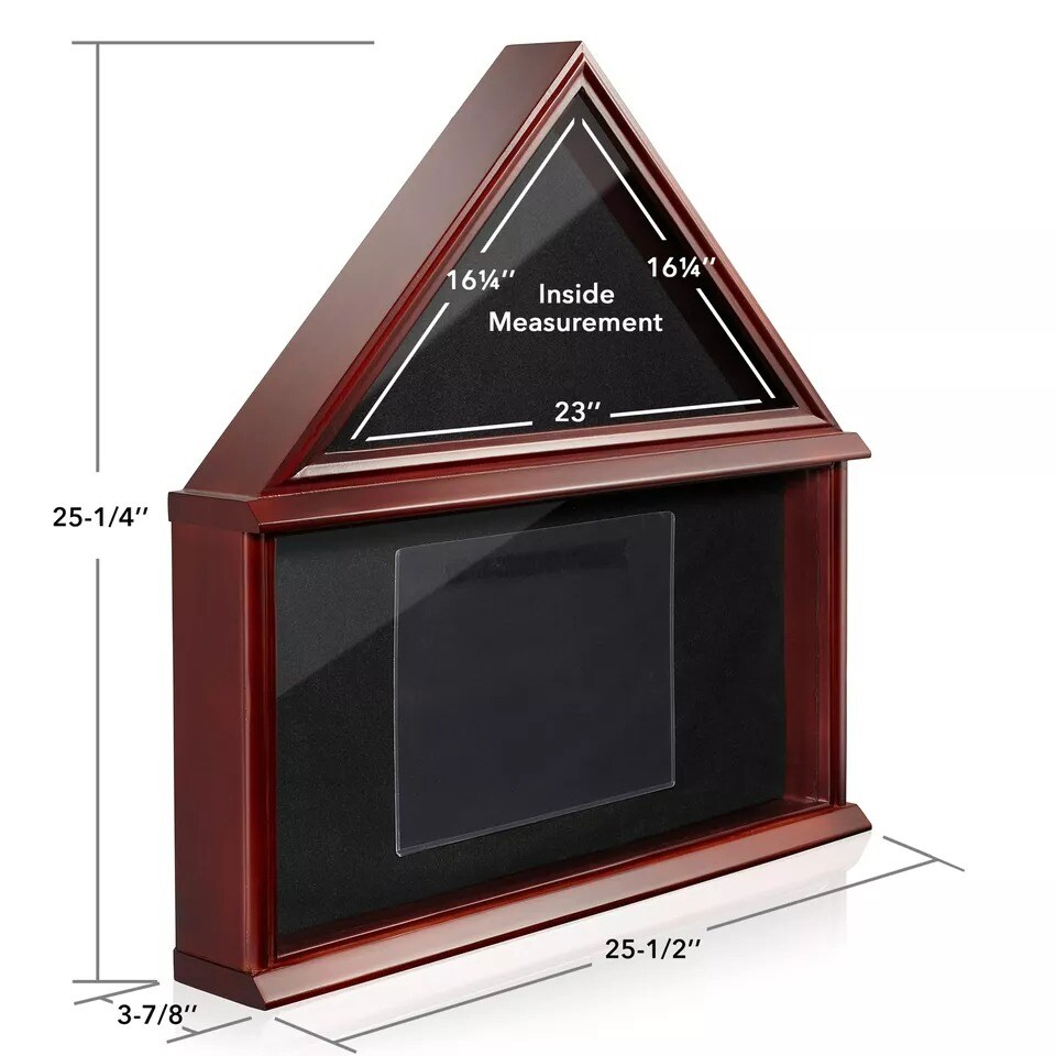 Shadow Box Flag Display Case Certificate Holder, 5&#x27; x 9&#x27; Funeral Memorial Flag