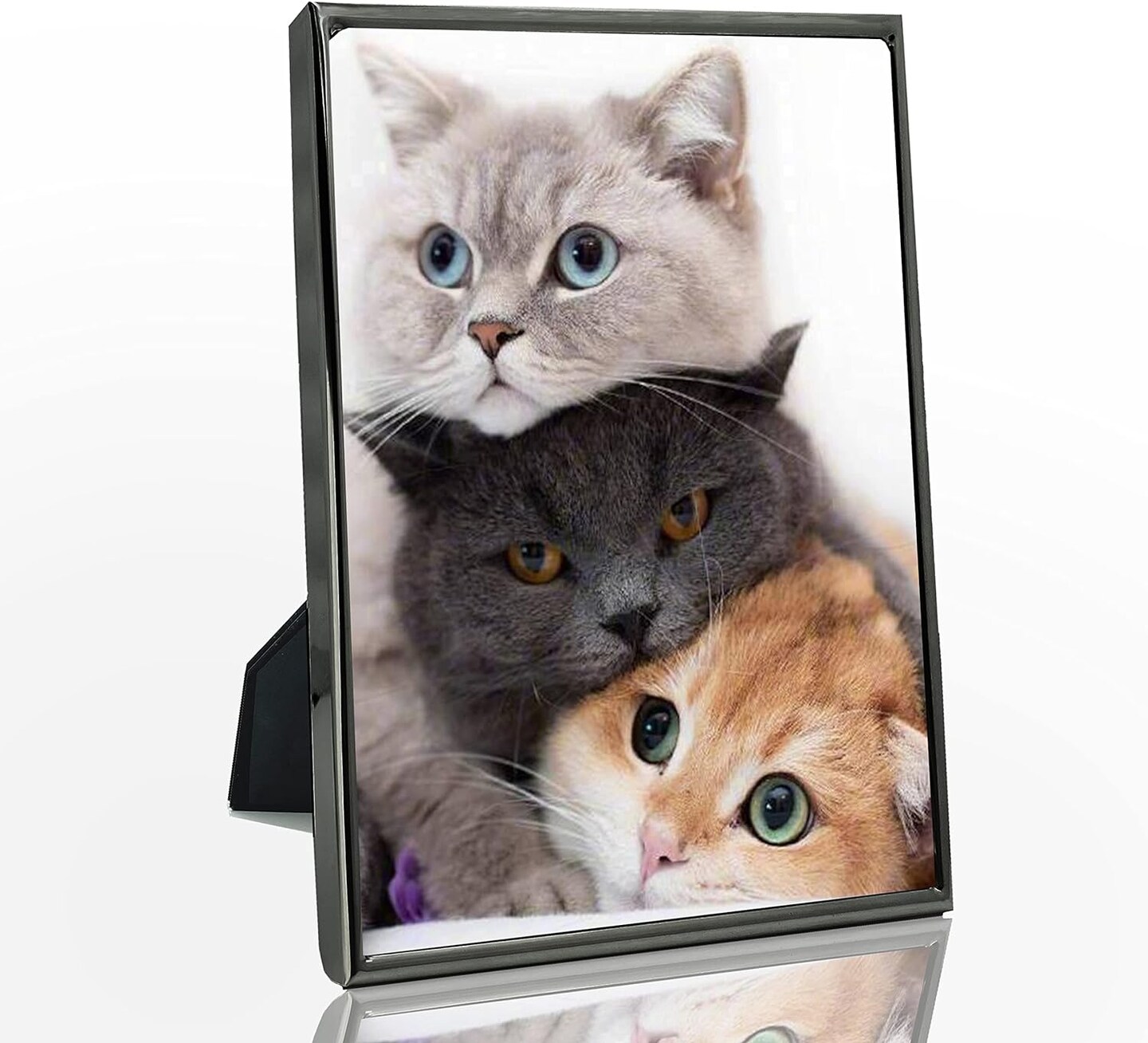 5x7 Picture Frame Metal, Thin Edge Photo Frames for Tabletop Display