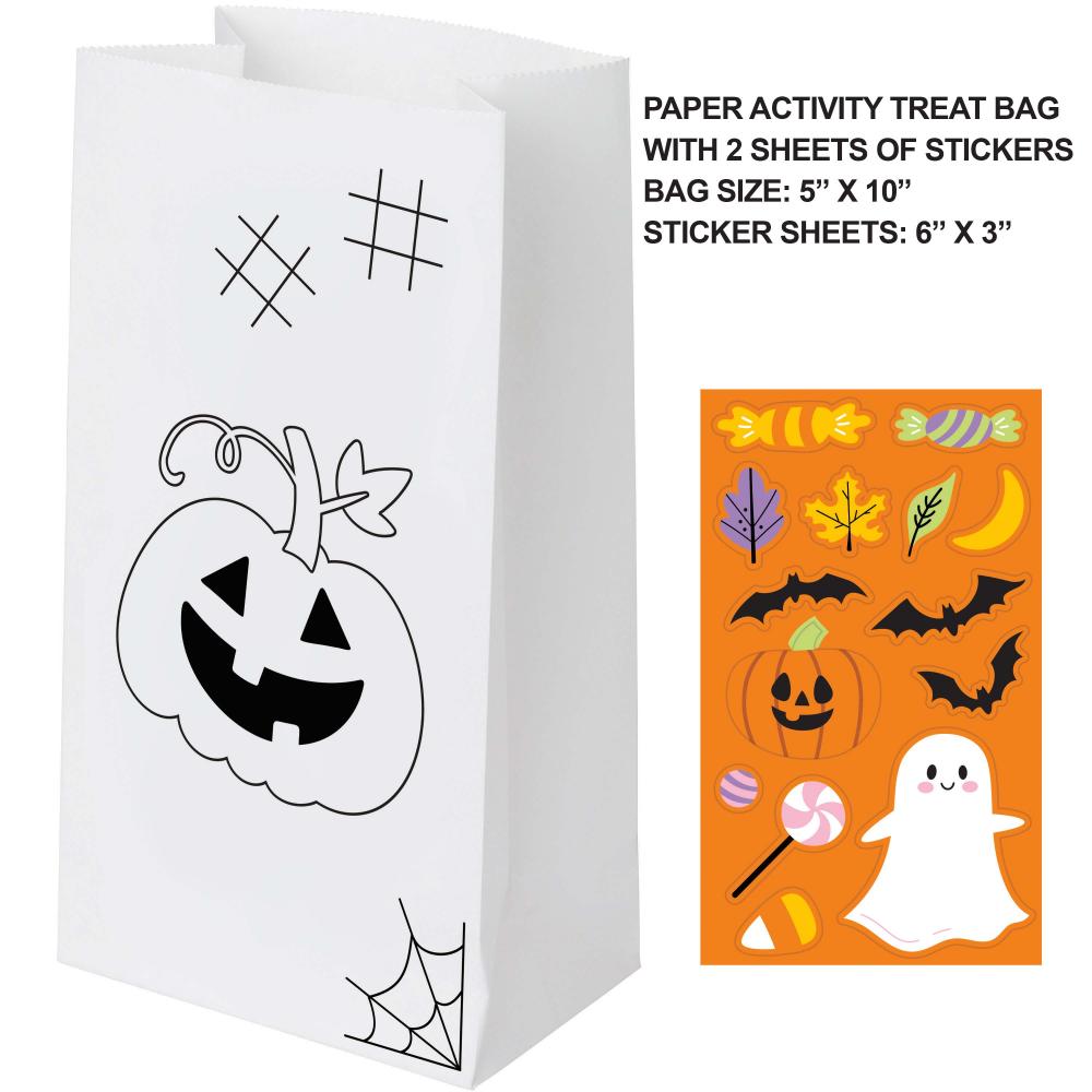 Halloween Paper Treat Bag (8/Pkg)