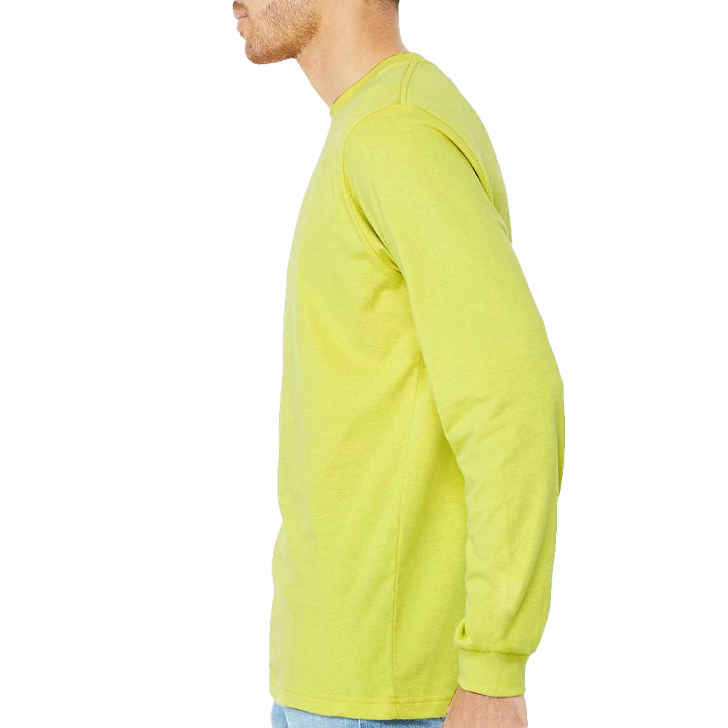 Bella + Canvas Long Sleeve T-Shirt, Men’s Heavy Cotton Jersey Tee.