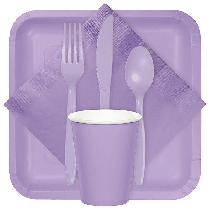 Bulk Pack of 100 Luscious Lavender Beverage Napkins 2Ply