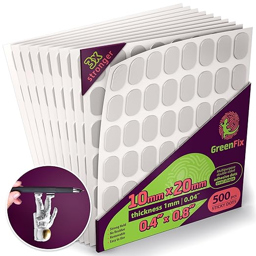 Large Clear Gel Dots Double Sided 500PCs - Self Adhesive Glue Sticky Dots Removable