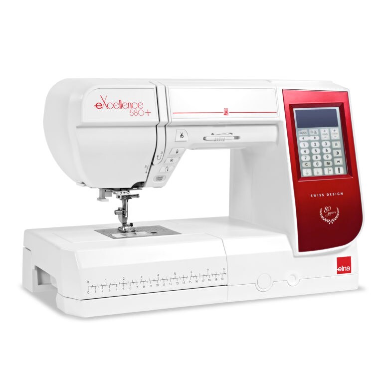 Elna eXcellence 580 Plus Computerized Sewing Machine 120 Stitches Thread Cutter