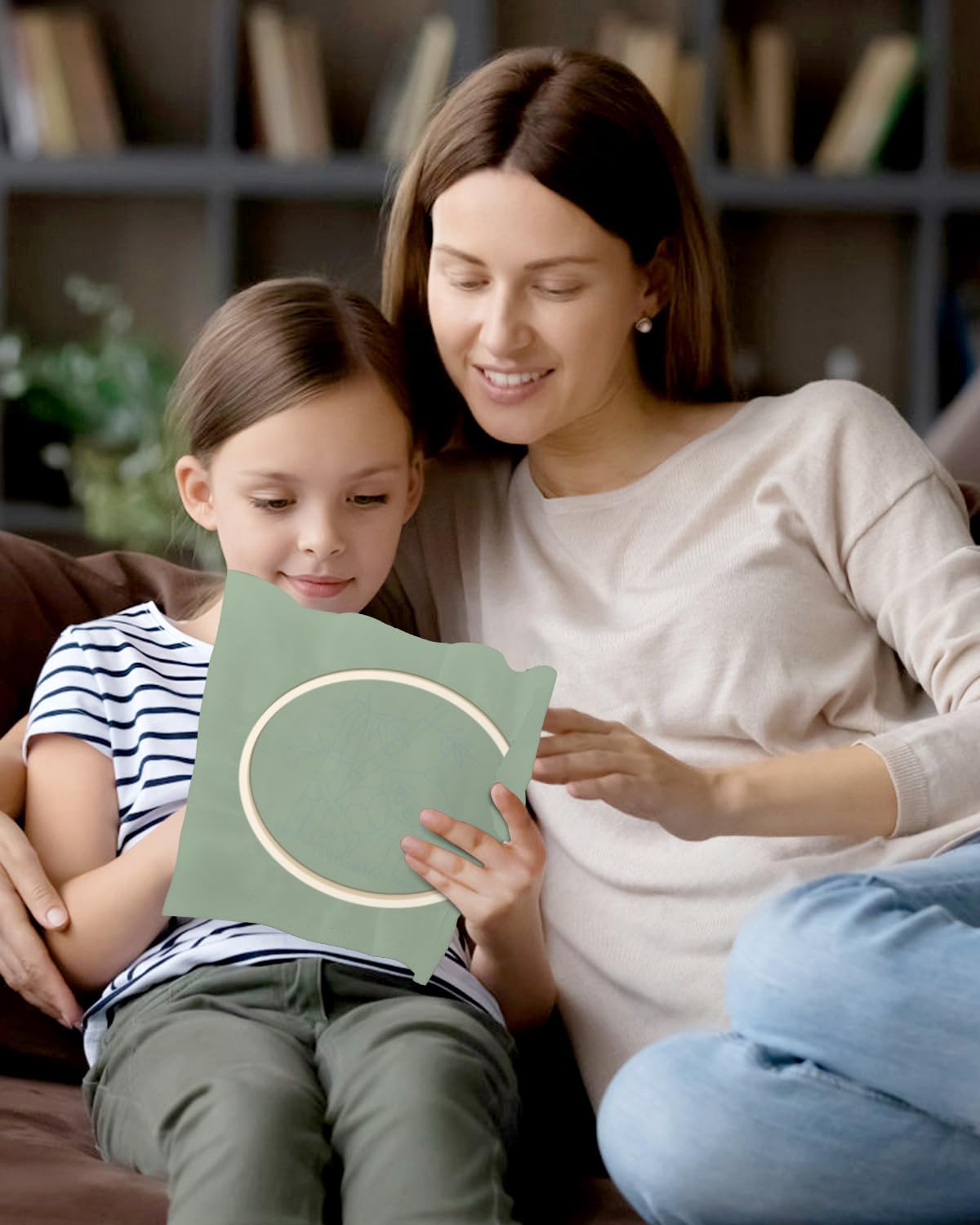 4 Sets Embroidery Kit for Beginners, Animal Cross Stitch Set for Adult Include Embroidery Cloth Hoops Threads for Craft Lover Hand Stitch (Panda)