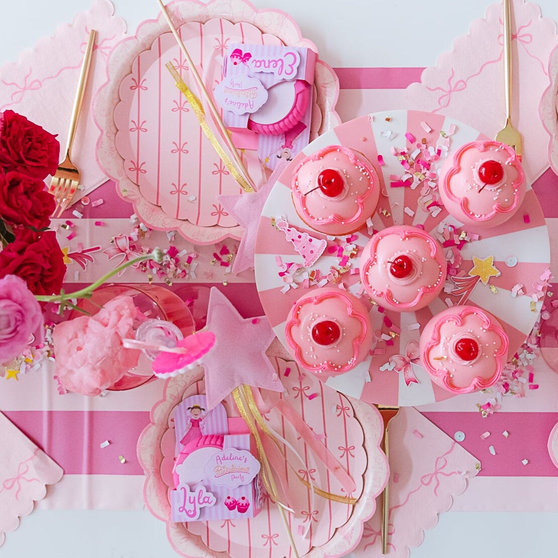 PETAL PINK SIGNATURE BOW SMALL PLATES