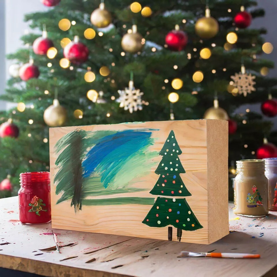 4 Pack Unfinished MDF Wood Rectangles for Crafts, Wooden Blocks DIY, 3 x 8 In