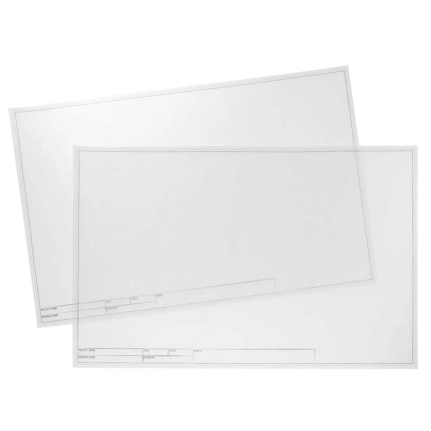20 Sheets Architectural Vellum Paper with Engineer Title Block, 11x17&#x22;