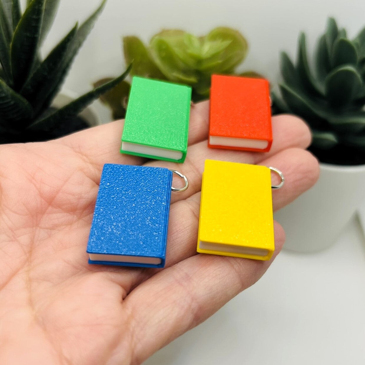 4 or 16 Pieces: Teacher Book Charm or Keychain Set