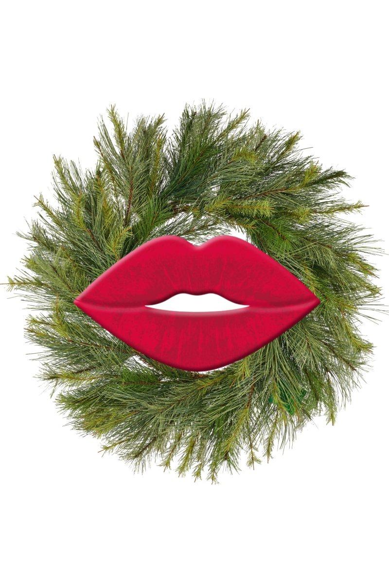 12&#x22; Metal Embossed Hanger: Red Lips