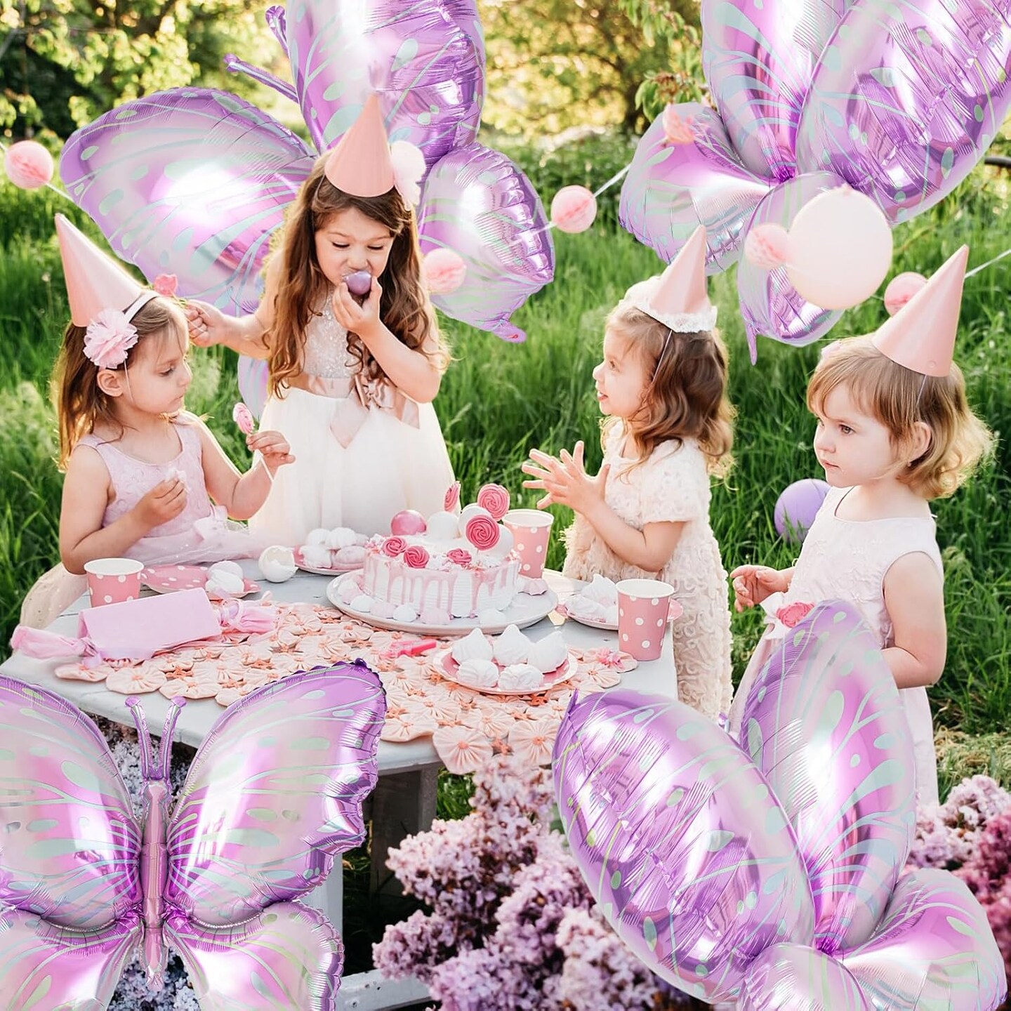 12 Pcs 40 Inch Butterfly Balloon Butterfly Foil Balloon Colorful Party Balloons Giant Butterfly Birthday Decorations for Butterfly Theme Birthday Party Wedding Supplies (Purple Gradient)