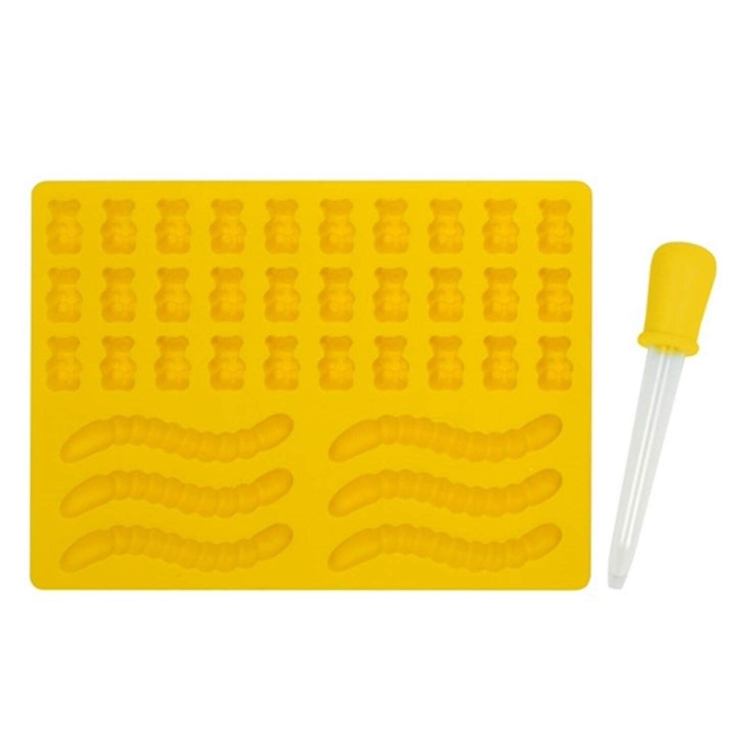 Gummy Worm/Bear Silicone Mold with Dropper