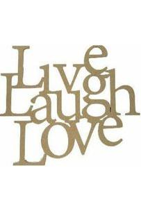 Live Laugh love Wood Cutout - Unfinished Wood