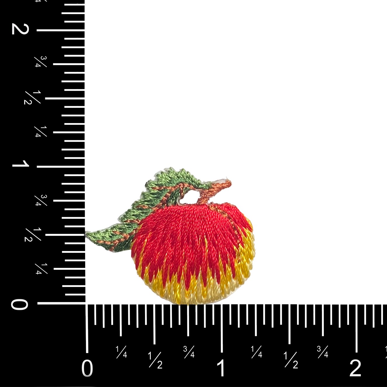 Set of 3, Fresh Peach with Leaf, Fruit, Food, Embroidered, Iron on Patch