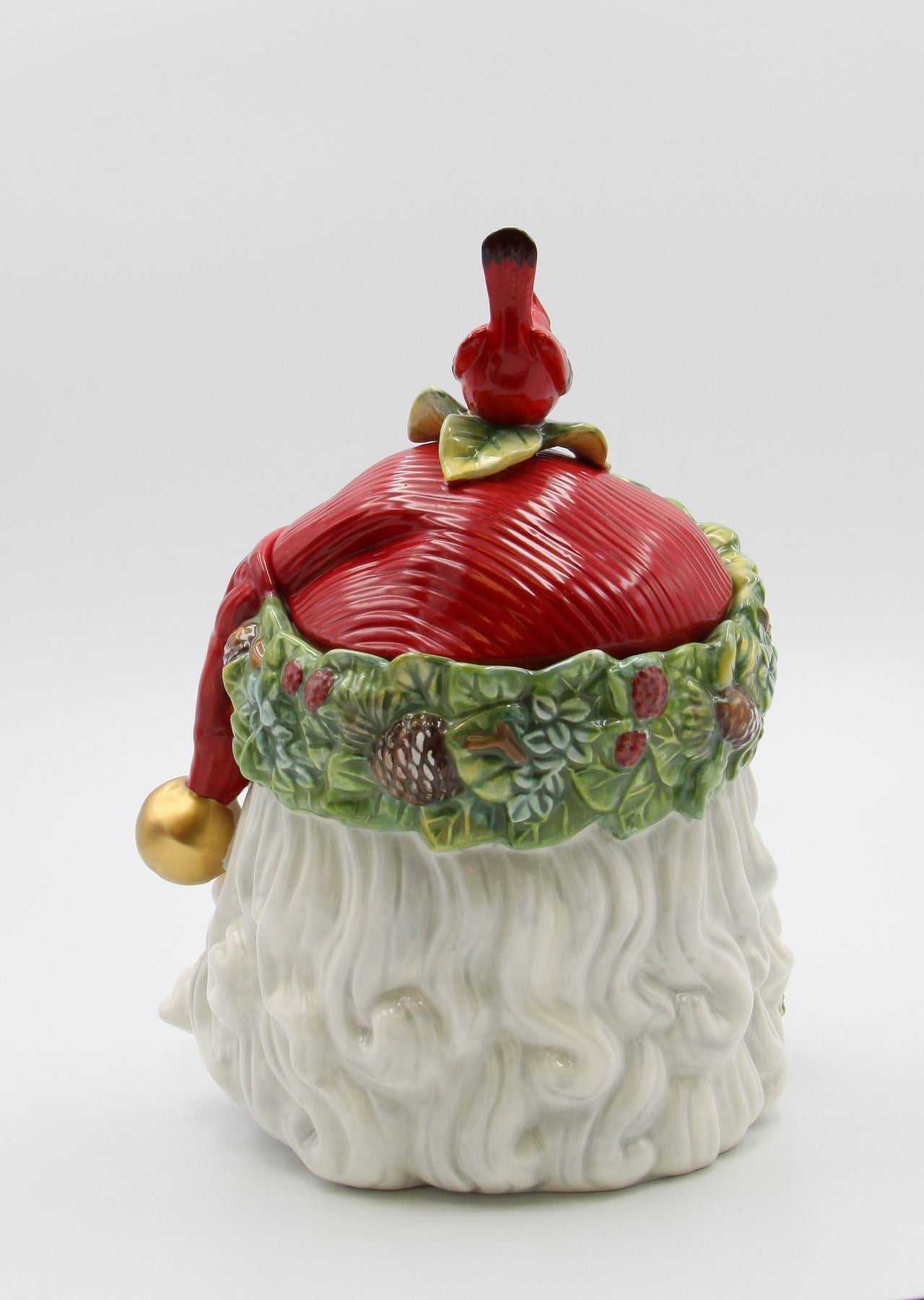 Ceramic African American Christmas Santa Cookie Jar, Home D&#xE9;cor, Gift for Her, Gift for Mom, Kitchen D&#xE9;cor, Christmas D&#xE9;cor