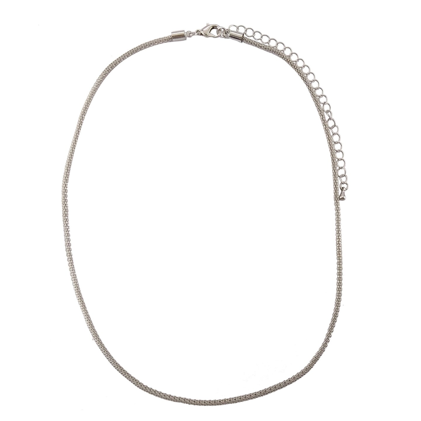 Silver Mesh Chain Necklace