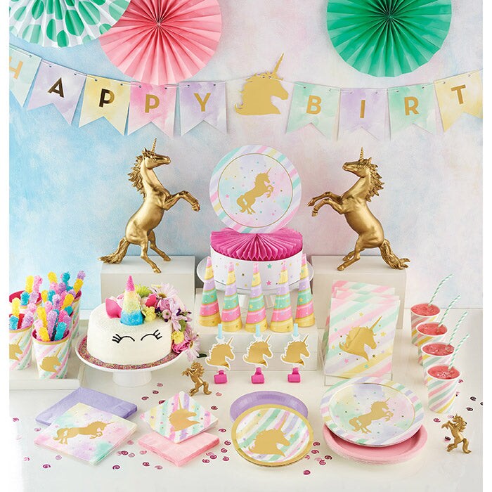Sparkle Unicorn Paper Dessert Plates (8/Pkg)