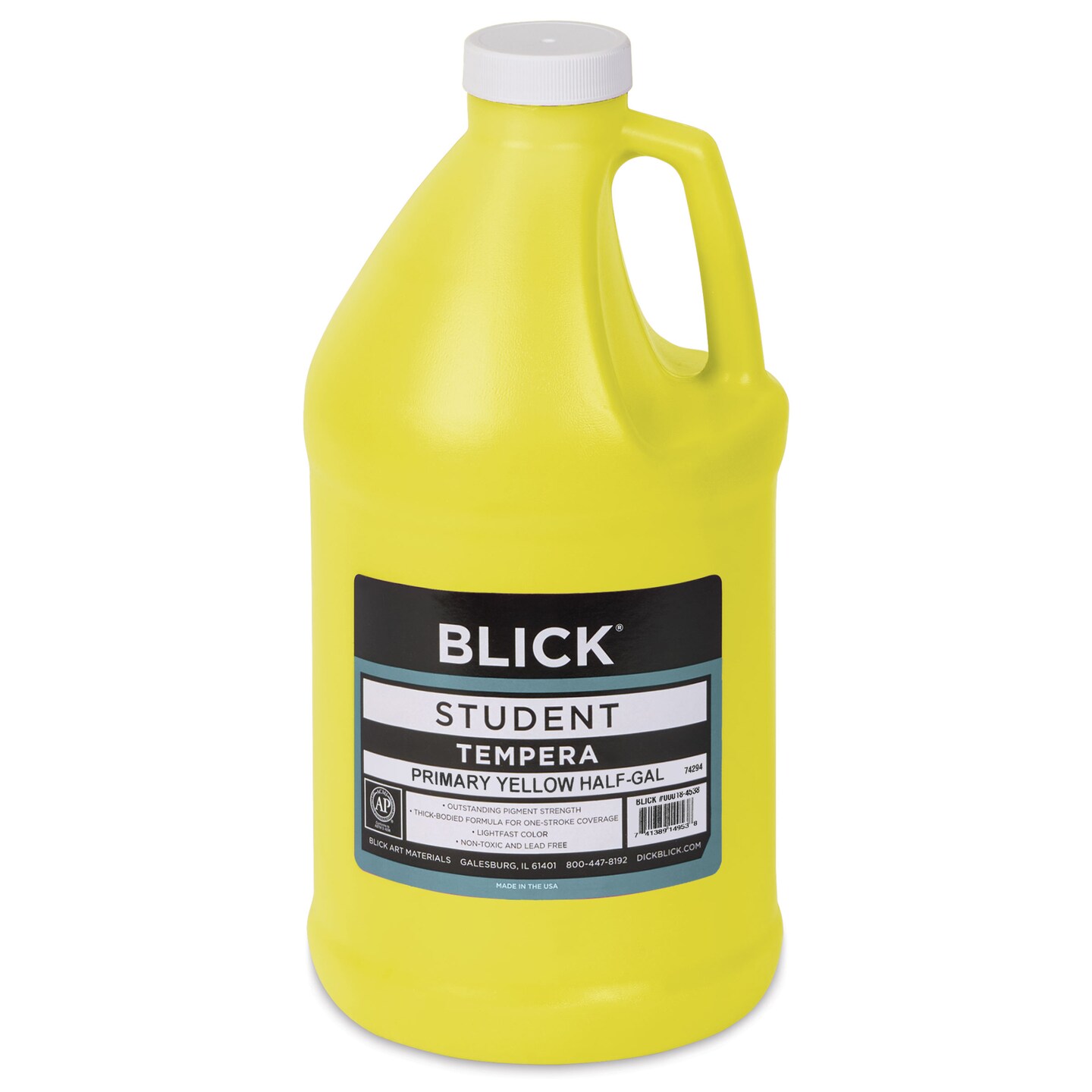 Blick Original Formula Student Tempera Paint - Primary Yellow, 64 oz