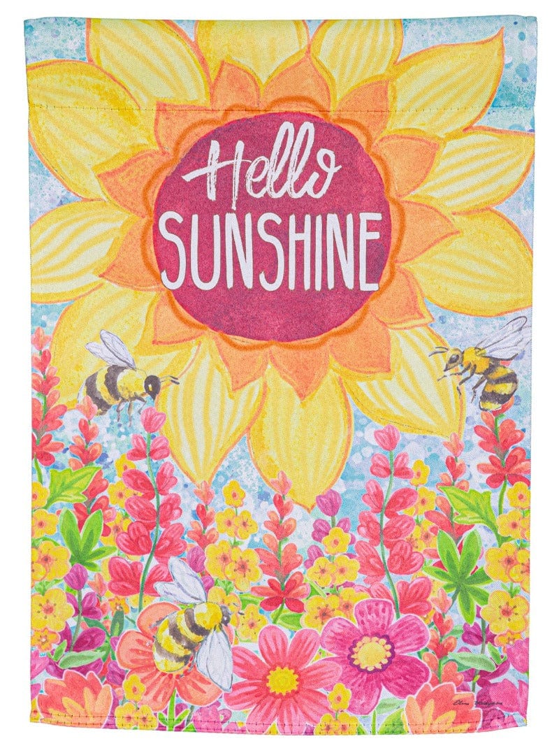 Hello Sunshine Garden Flag 2 Sided