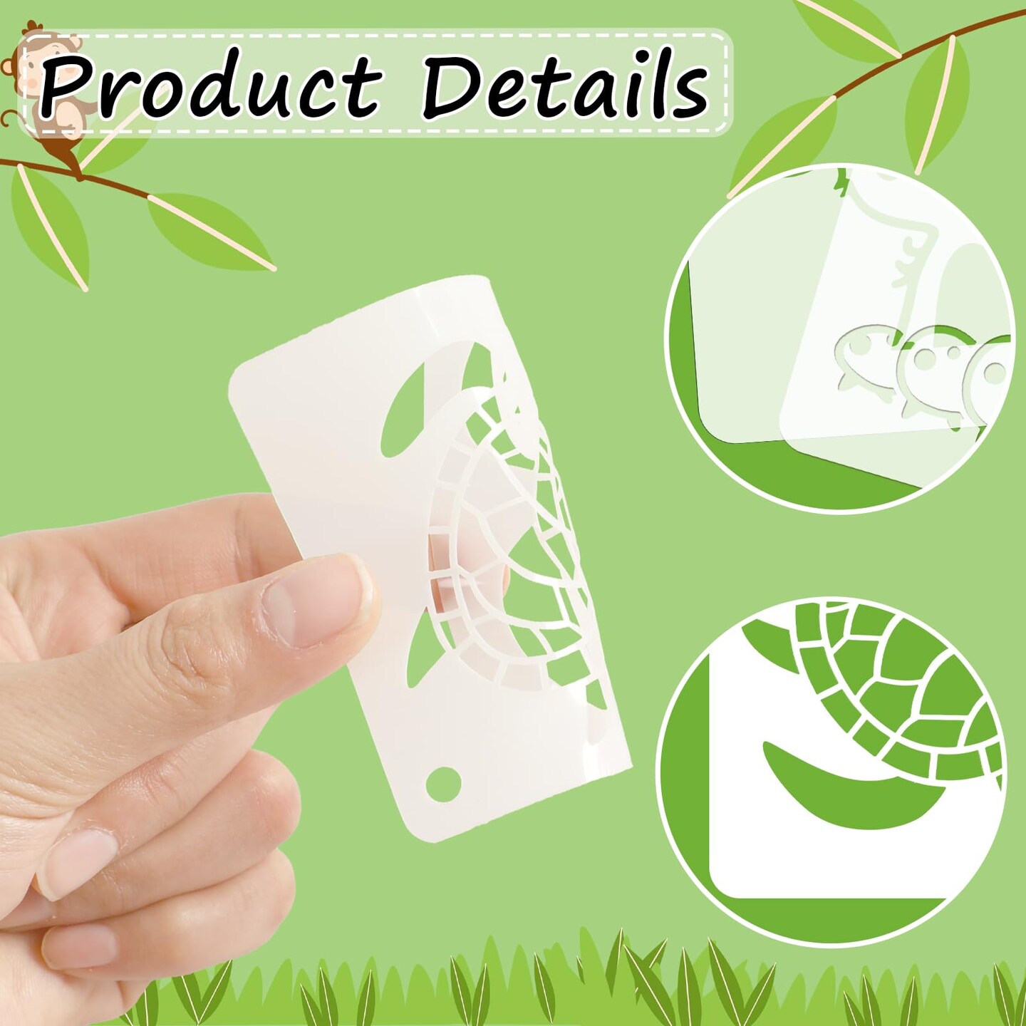 JULMELON Animal Stencils 20Pcs Animal Stencils for Drawing Kid for Painting on Wood Cute Baby Style DIY Art (3 x 3 inches)