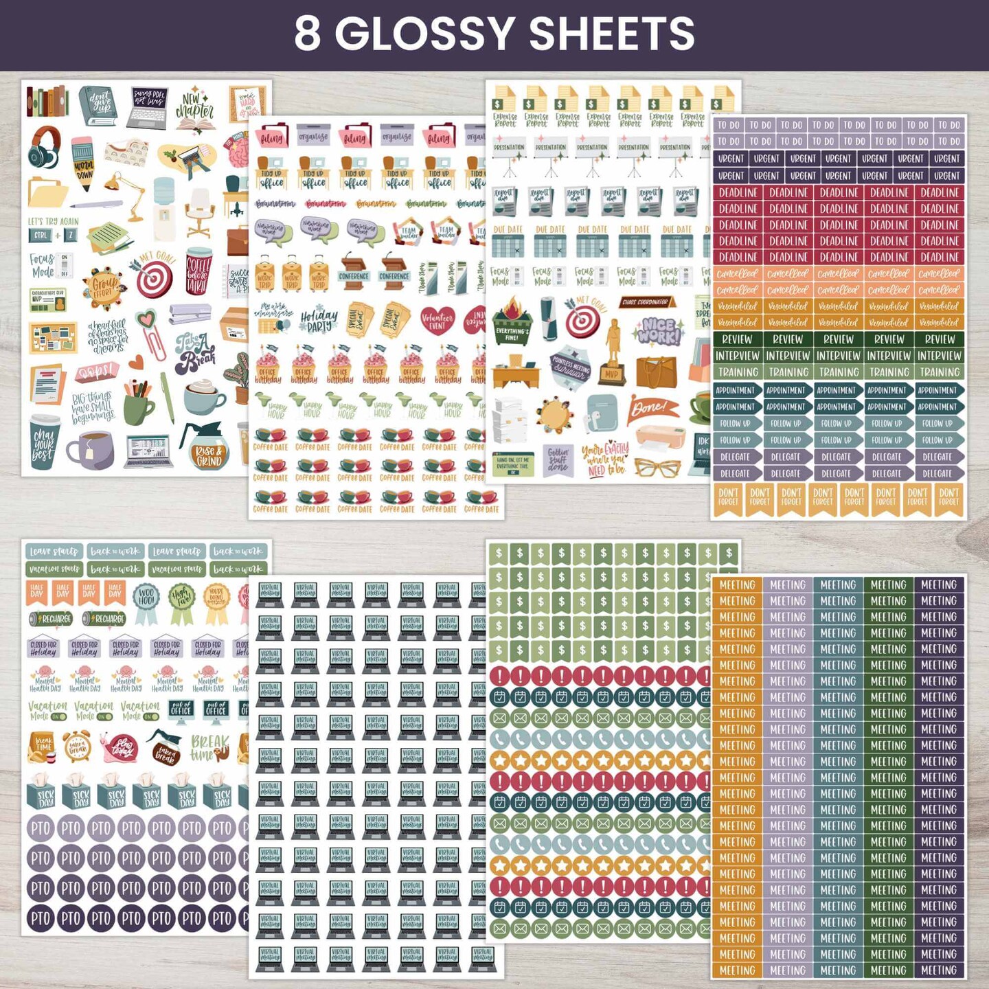 Planner Stickers, Workday Essentials