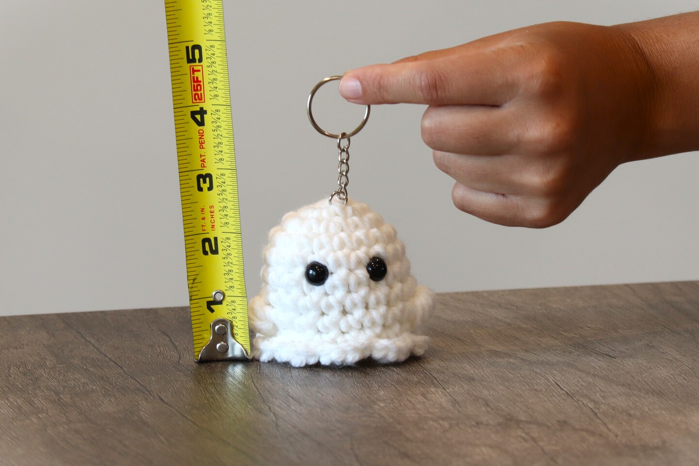 Crochet Ghost Keychain-Amigurumi-Halloween-Halloween Keychains