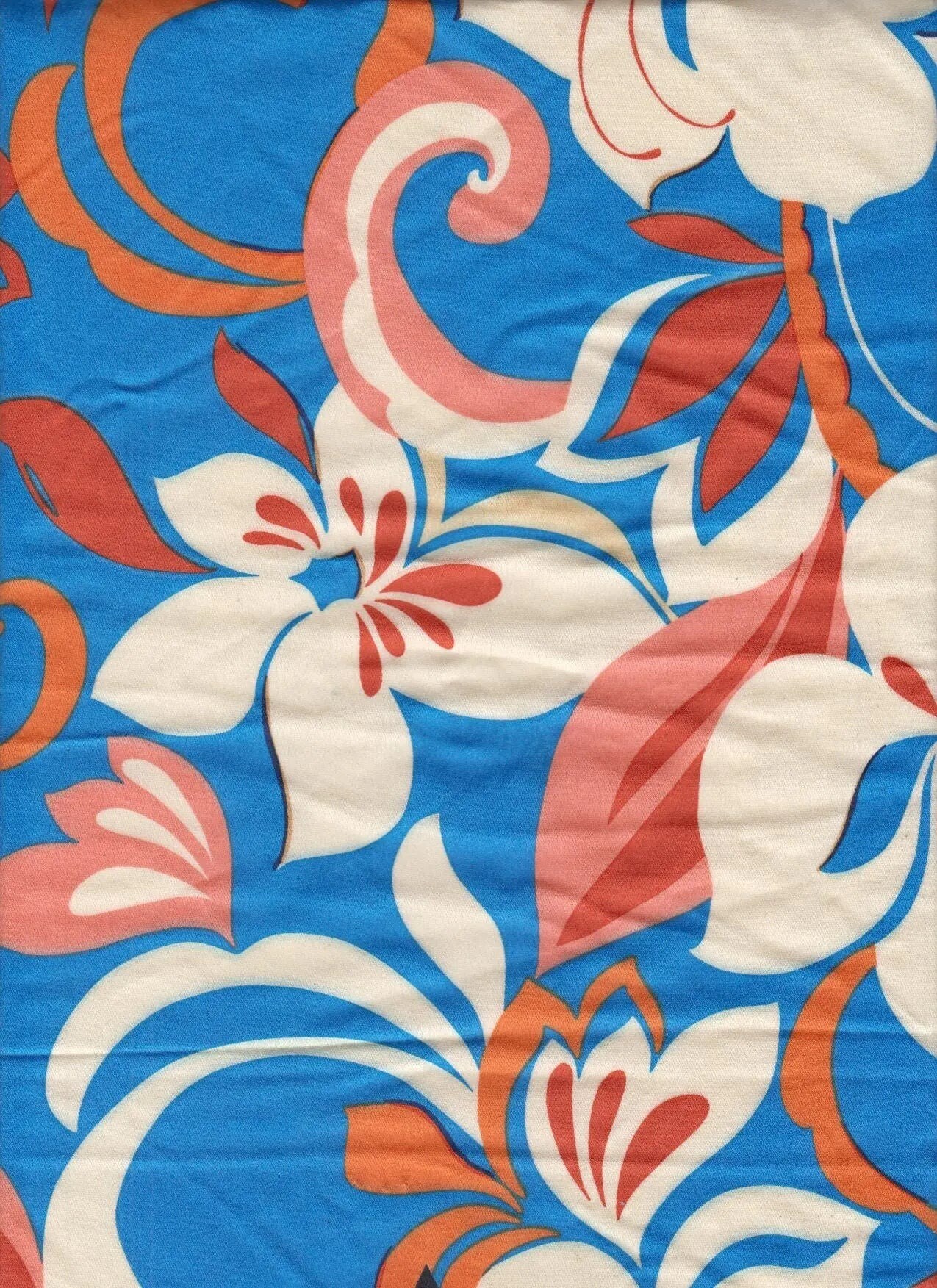 Satin Pucci Floral Fabric 100% Polyester, Lightweight 57/58&#x22; Wide for Apparel &#x26; Decor
