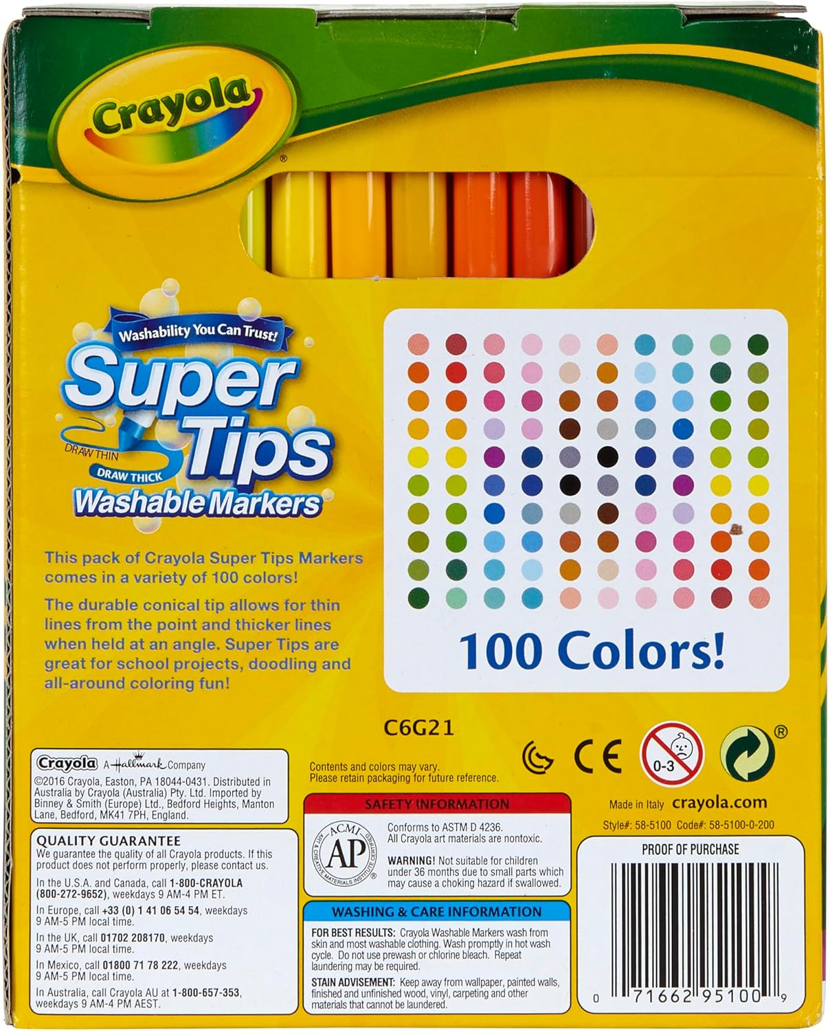 Super Tips Marker Set for Kids (100ct)