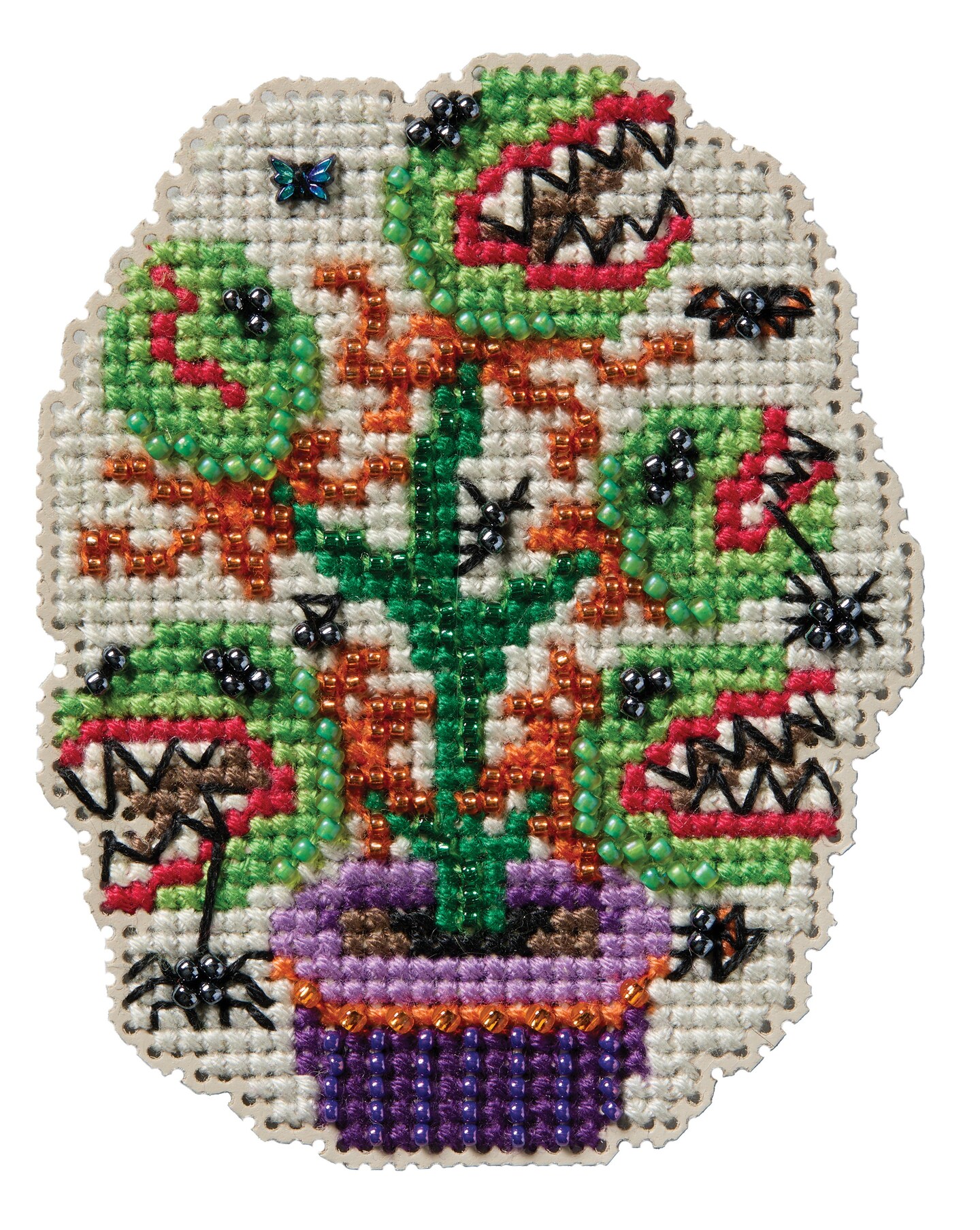 Mill Hill Counted Cross Stitch Kit 2.57&#x22;X3.21&#x22;-Monster Plant