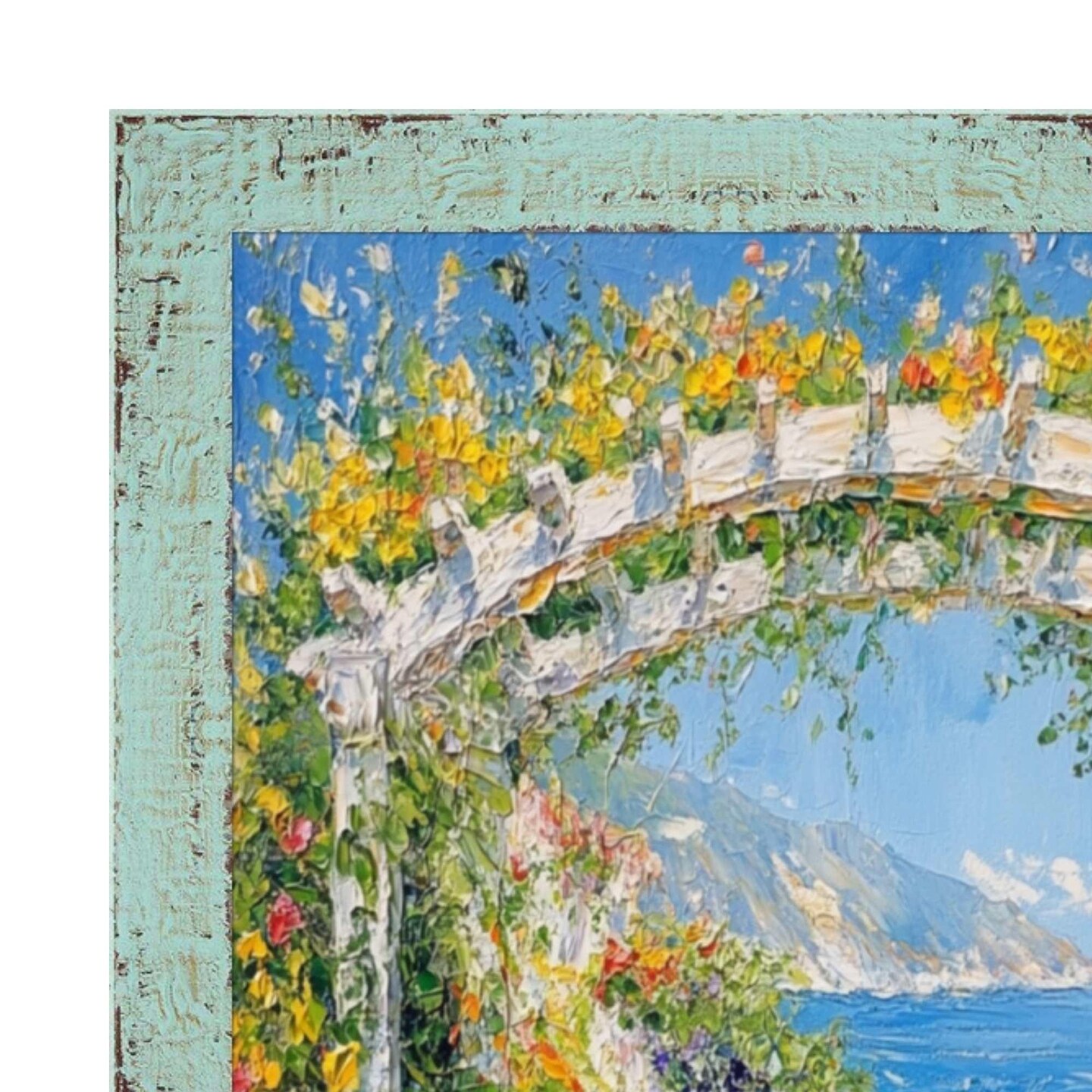 Slim Teal Seaspray Chabi Chic Farmhouse Barnwood Rustic 10x12 Picture Frame