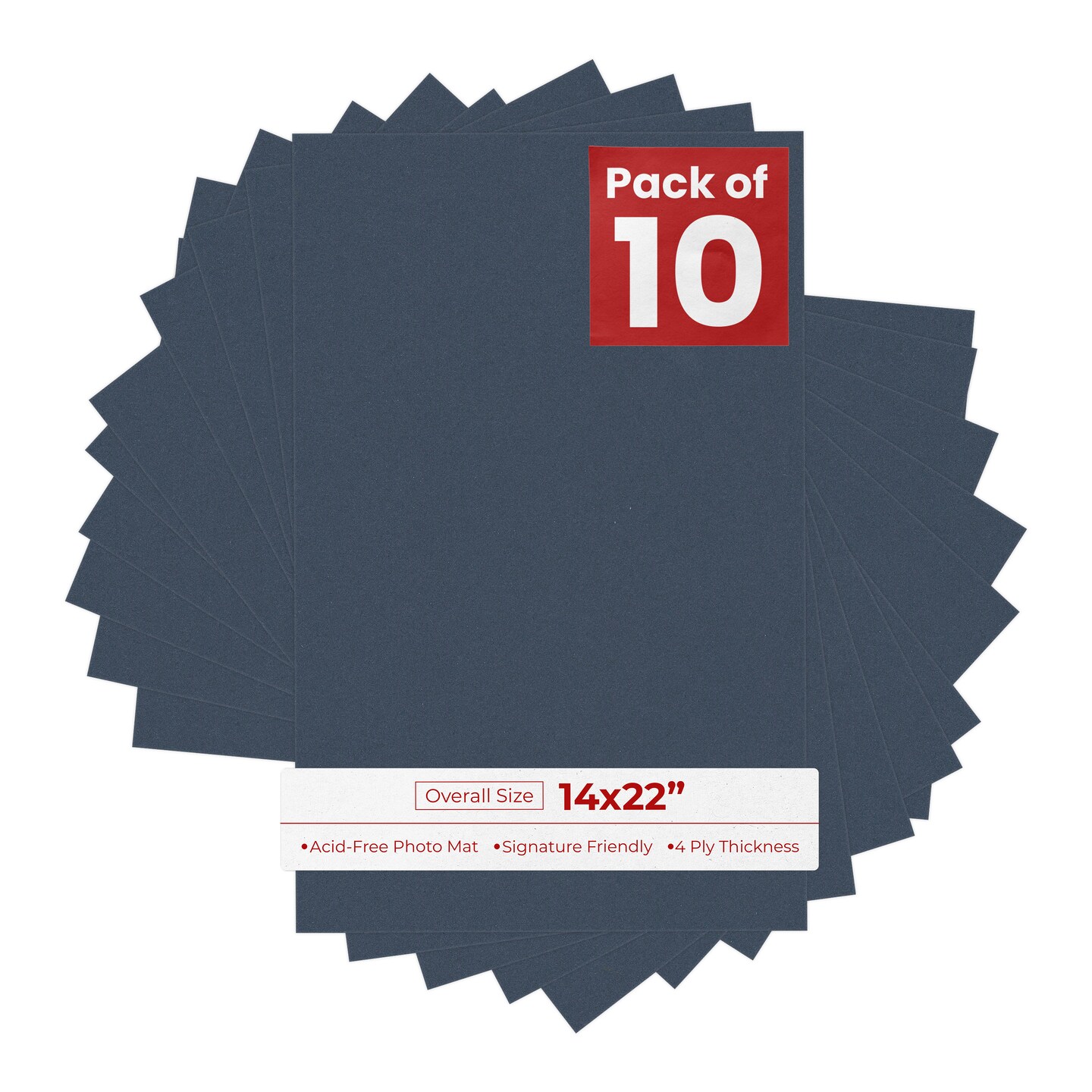 Navy Blue 14x22 Uncut Mat Board - Blank Sheets, No Opening, Color: Blue ...