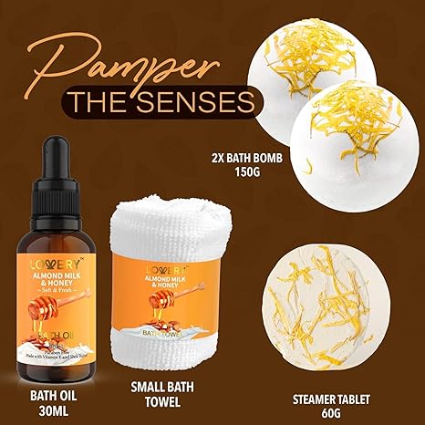 Personal Care Set - Home Bath Pampering Package for Relaxing - Spa Self Care Kit - Thank You, Birthday, Mom, Anniversary Gift