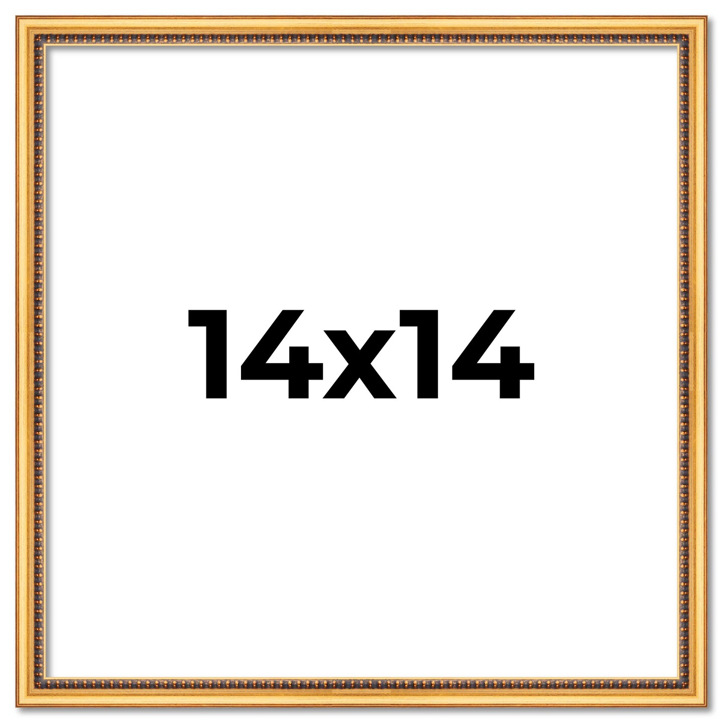 Square Classic Modern Gold Picture Frame - UV Acrylic, Foam Board Backing, Hanging Hardware