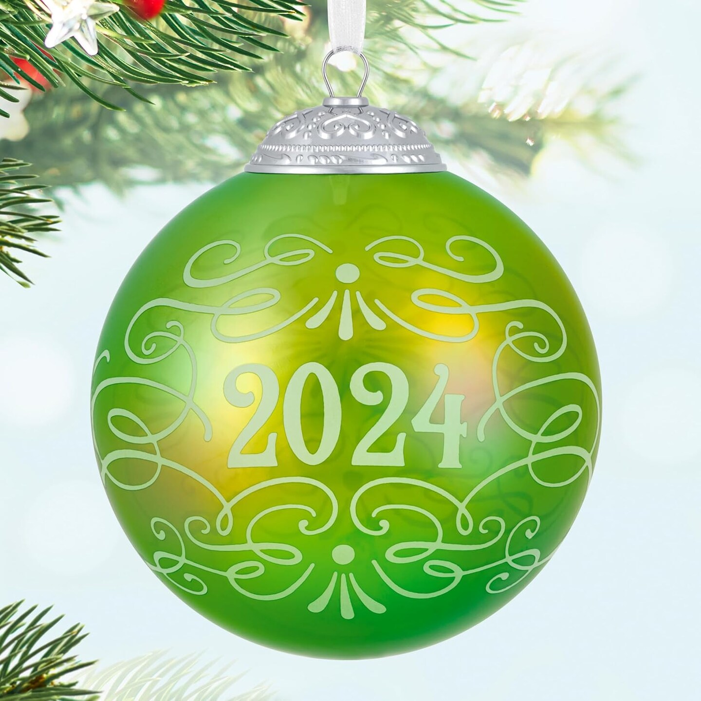 Christmas Ornament 2024, Christmas Commemorative 2024 Ball, Glass, Gifts for Christmas Lovers