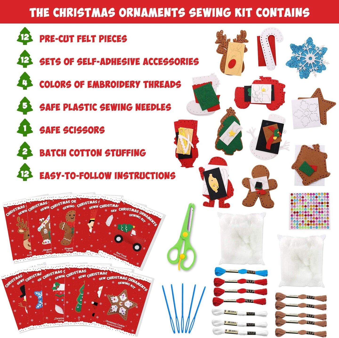 Puppy Craft Kit Kids DIY Crafting and Sewing Set Dog Stuffed Animal Felt Plushie for Girls and Boys Educational Beginners Sewing Set Sewing Kits for Kids Age 8 9 10 11 12