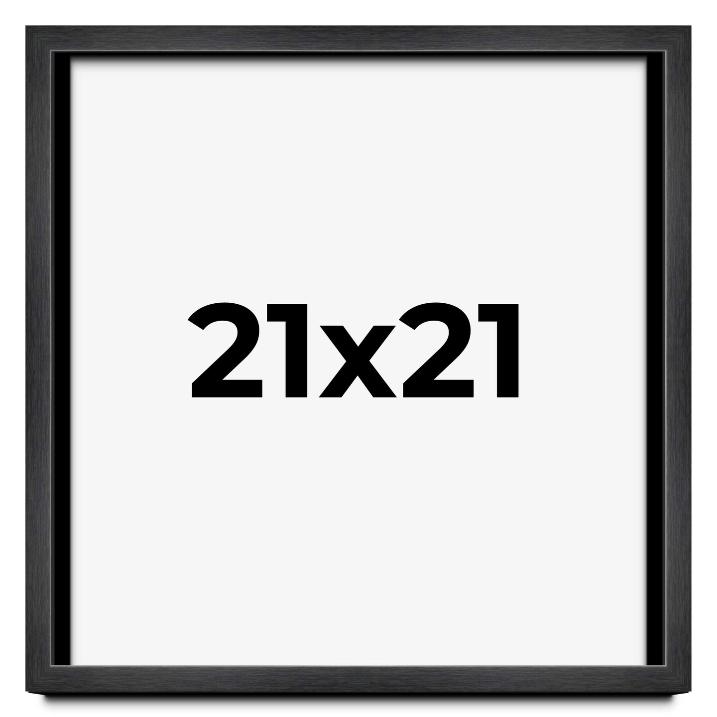 Square Shadow Box 3/4" Depth Grey Picture Frame - UV Acrylic, Backing, Hanging Hardware