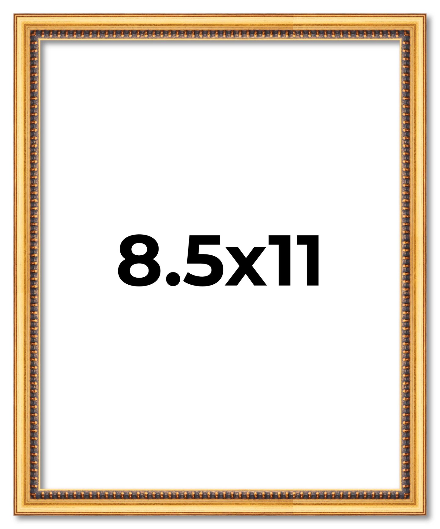 Photo Size Classic Modern Gold Frame - UV Acrylic, Foam Board Backing, Hanging Hardware