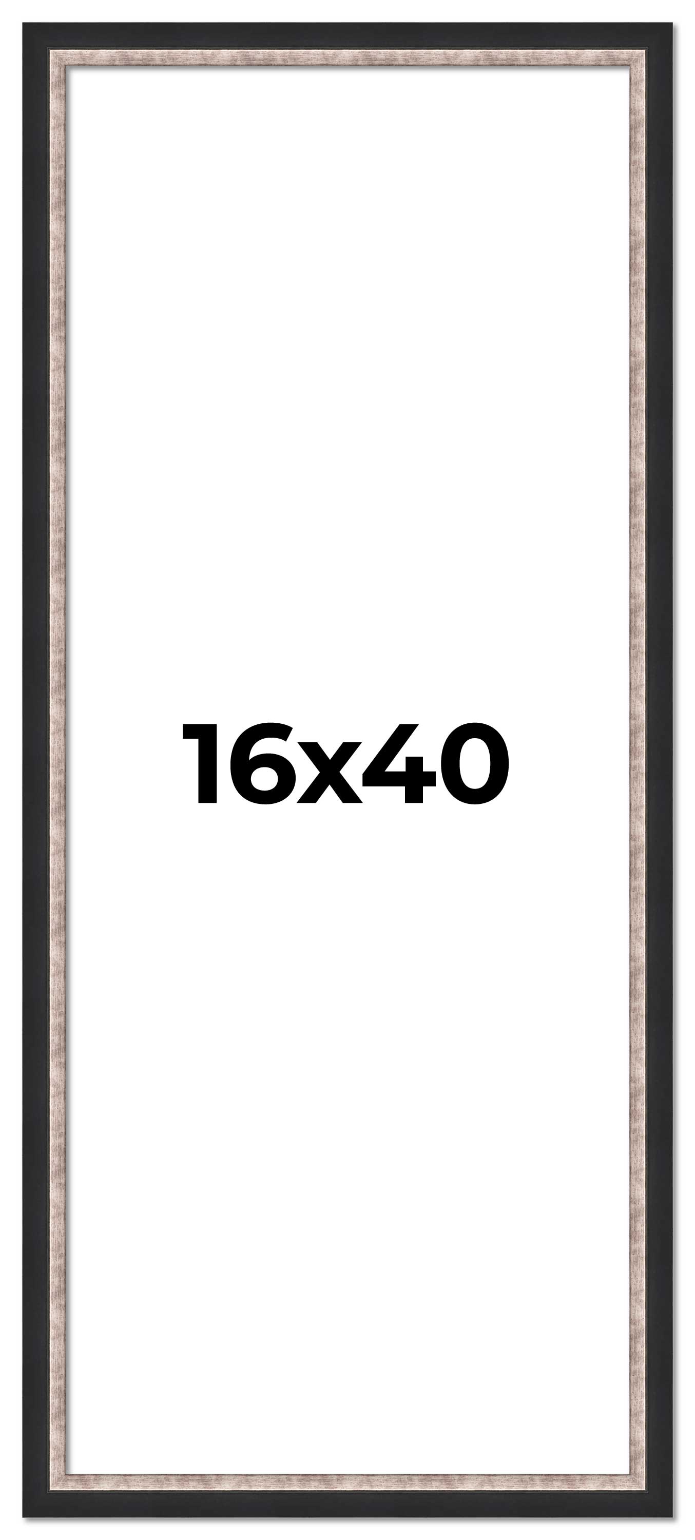 Panoramic Simple Silver Picture Frame - UV Acrylic, Foam Board Backing, Hanging Hardware